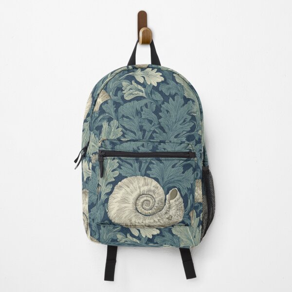 Item preview, Victorian Maritime and Botanical Print - Blue Nautilus - Arts & Crafts designed and sold by BestVarieties.