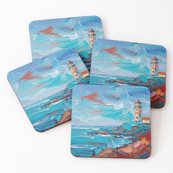 Item preview, Coastal Lighthouse at Sunset designed and sold by BombasticPlanet.