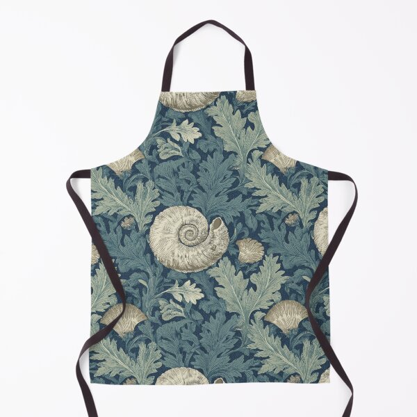 Item preview, Victorian Maritime and Botanical Print - Blue Nautilus - Arts & Crafts designed and sold by BestVarieties.