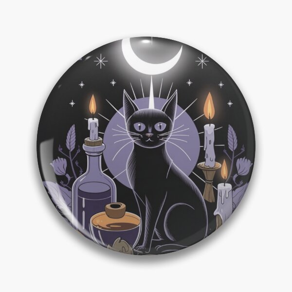 Item preview, Celestial Cat Ritual Under Crescent Moon designed and sold by Vectraxos.