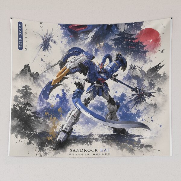 Item preview, Gundam Sandrock Kai XXXG-01SR2 Anime Mecha | Desert Warrior Mobile Suit Art designed and sold by Dyan4.