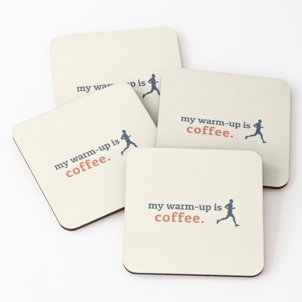 Item preview, My Warm-Up Is Coffee – Minimal Running Coffee Mug Design designed and sold by Morning-Miles-Co.