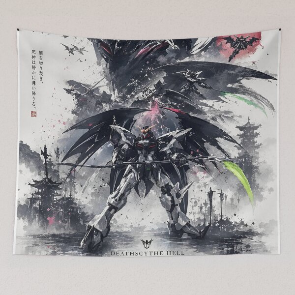 Item preview, Gundam Deathscythe Hell XXXG-01D2 Anime Mecha | Dark Winged Mobile Suit Art designed and sold by Dyan4.