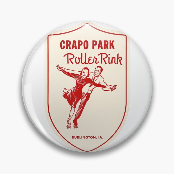 Item preview, Crapo Park Roller Rink Burlington Iowa Roller Skating Rink Sticker Decal Label designed and sold by tislord.