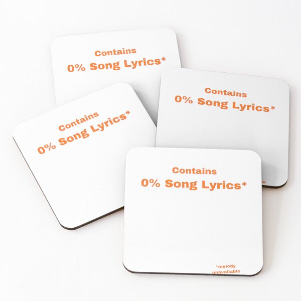 Item preview, Contains 0% Song Lyrics designed and sold by Pop, Culture and Stuff.