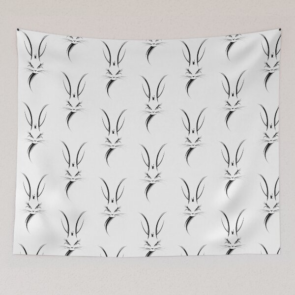 Item preview, Sassy Crowned Bunny Queen Minimalist Art designed and sold by PixelQ.