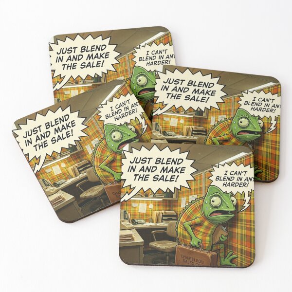 Item preview, Funny Chameleon Salesman Burnout Workplace Humor designed and sold by SoftAuraStudi0.