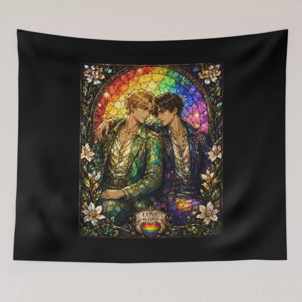 Item preview, Love Is Love: Elegant Stained Glass Pride Rainbow Art designed and sold by Soluna Studio.