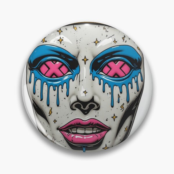 Item preview, Street Art Graffiti Mask with Gold Crown | Pop Art Trippy Mask designed and sold by Resolution Retro.