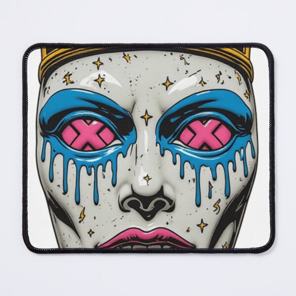Item preview, Street Art Graffiti Mask with Gold Crown | Pop Art Trippy Mask designed and sold by Resolution Retro.
