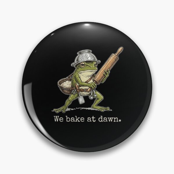 Item preview, Baker Frog Warrior - We Bake At Dawn Whimsical Cottagecore Art designed and sold by haitrieuic96.