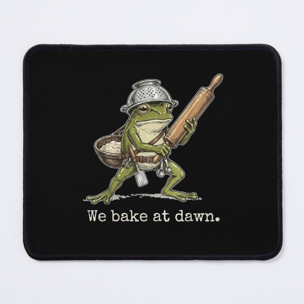 Item preview, Baker Frog Warrior - We Bake At Dawn Whimsical Cottagecore Art designed and sold by haitrieuic96.