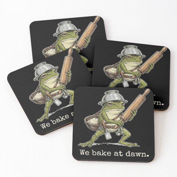 Item preview, Baker Frog Warrior - We Bake At Dawn Whimsical Cottagecore Art designed and sold by haitrieuic96.