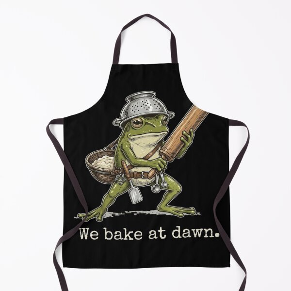 Item preview, Baker Frog Warrior - We Bake At Dawn Whimsical Cottagecore Art designed and sold by haitrieuic96.