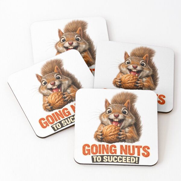 Item preview, Going Nuts To Succeed Funny Squirrel Motivational Shirt designed and sold by MattyManiac.