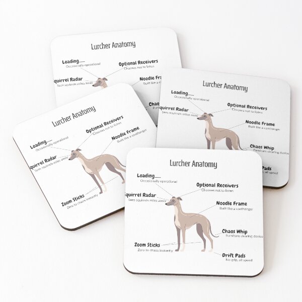 Item preview, Lurcher Anatomy: Funny Dog Body Parts designed and sold by MuggsandMabel.