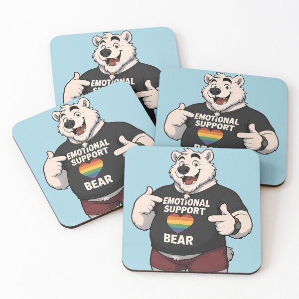 Item preview, Emotional Support Polar Bear Furry LGBTQ designed and sold by BlueBullBazaar.