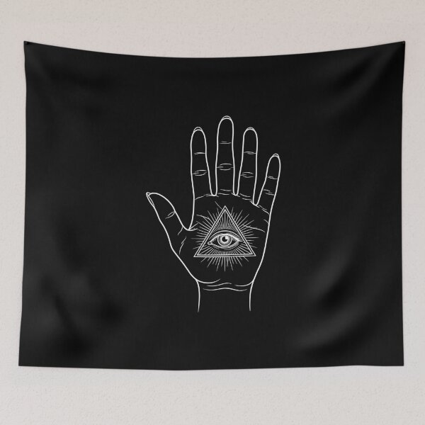Item preview, All-Seeing Eye of the Hamsa – Mystical Occult Design designed and sold by Fuechse.