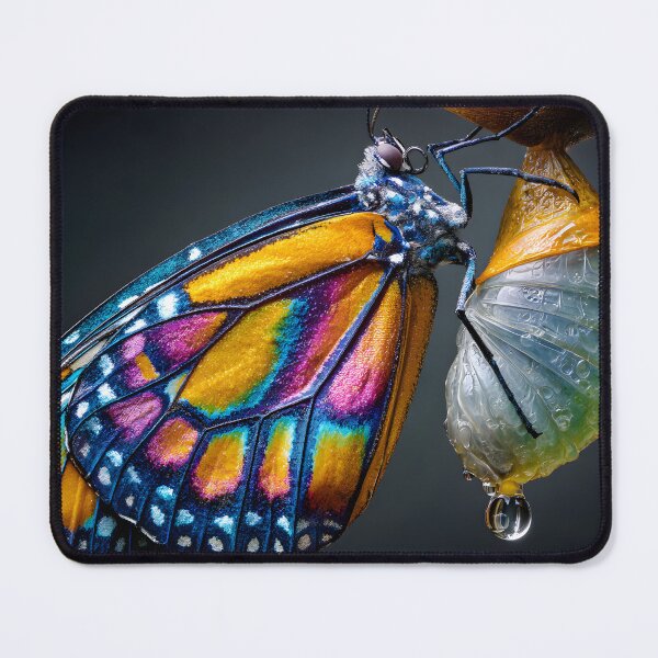 Item preview, Colorful Butterfly Emerging from Chrysalis Stage designed and sold by Artessie.