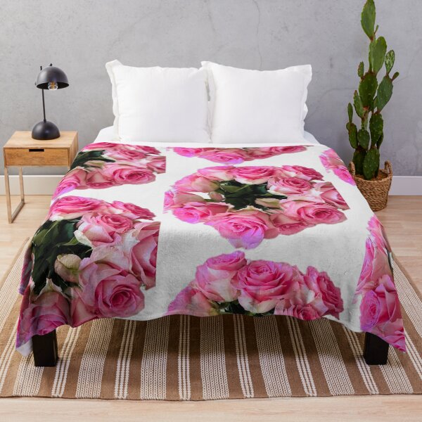 Item preview, Beautiful Bouquet of Pink Roses Isolated on White designed and sold by BalkanBloom.