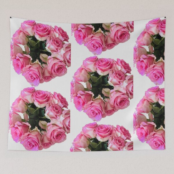 Item preview, Beautiful Bouquet of Pink Roses Isolated on White designed and sold by BalkanBloom.