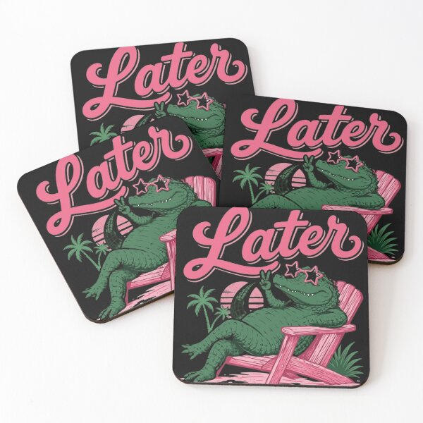Item preview, Cool Retro Alligator Chilling Beach Vibe - See Ya Later Gator designed and sold by haitrieuic96.