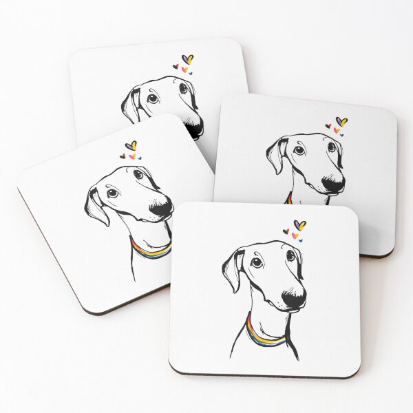 Item preview, Rainbow Collar Dog Pride Portrait designed and sold by PixelQ.