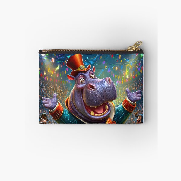 Item preview, Colorful Hippo Entertainer in a Festive Show designed and sold by Artessie.