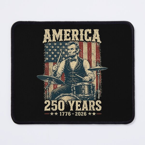 Item preview, Abe Lincoln Drumming America 250 Years 1776-2026 Patriotic Vintage designed and sold by haitrieuic96.