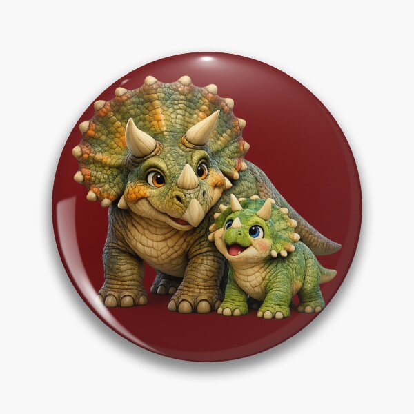 Item preview, Cute Triceratops with cub designed and sold by SHRIVISH.