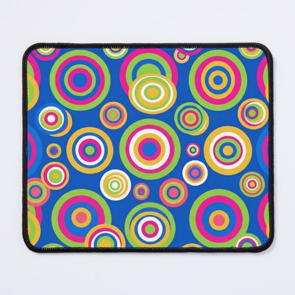 Item preview, Psychedelic Retro Circles Bold Seamless Pattern Print designed and sold by Inkworksbyshery.