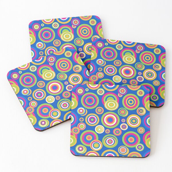Item preview, Psychedelic Retro Circles Bold Seamless Pattern Print designed and sold by Inkworksbyshery.