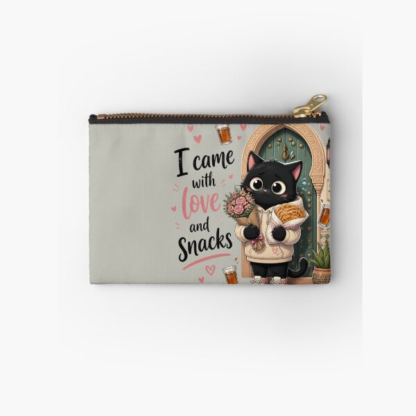Item preview, Cute Black Cat Love and Snacks designed and sold by alvinavery.
