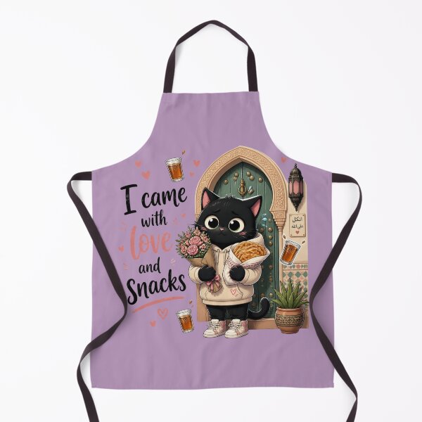 Item preview, Cute Black Cat Love and Snacks designed and sold by alvinavery.