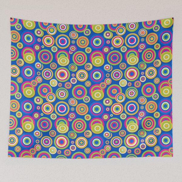 Item preview, Psychedelic Retro Circles Bold Seamless Pattern Print designed and sold by Inkworksbyshery.
