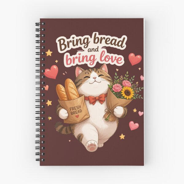 Item preview, Happy Cat with Bread and Flowers  designed and sold by alvinavery.