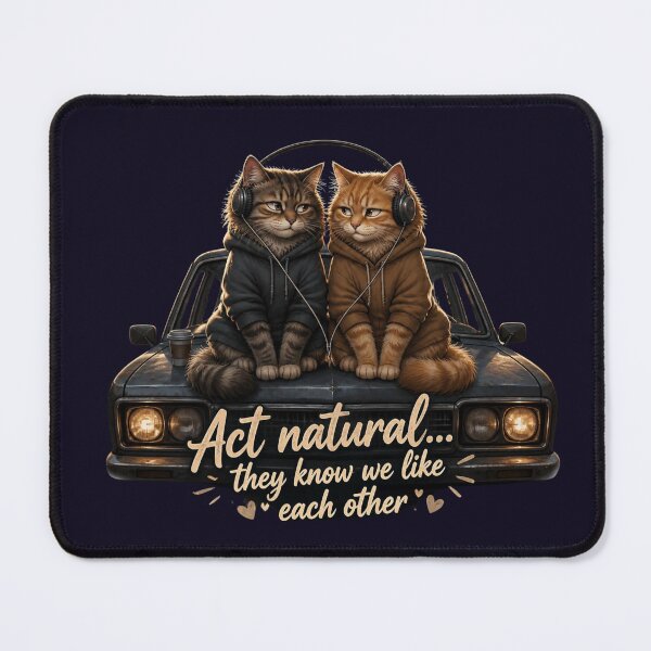 Item preview, Funny Cats in Car Act Natural Illustration designed and sold by alvinavery.