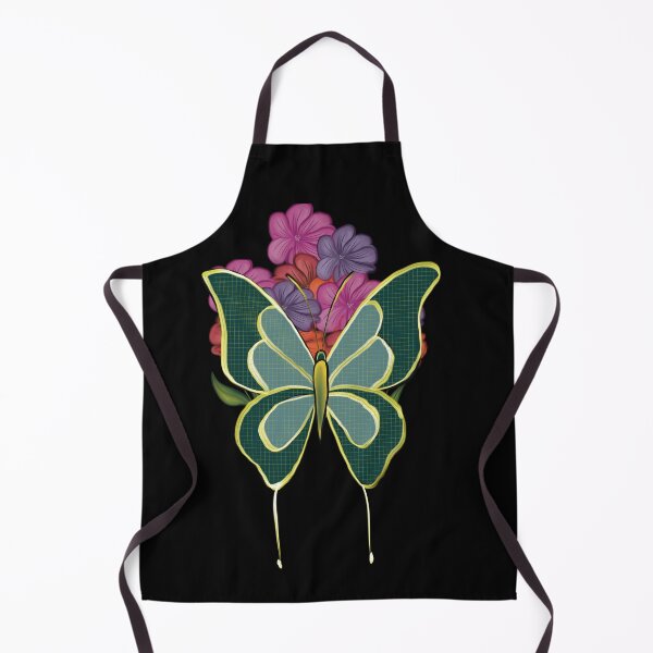 Item preview, Emerald Butterfly Amidst Purple Blossoms designed and sold by Senorona.