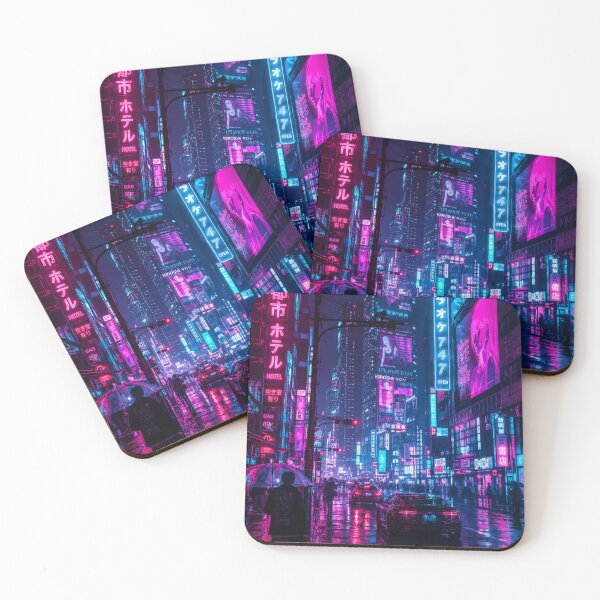Item preview, Neon Cyberpunk Tokyo Night Street designed and sold by POD Art Studio.