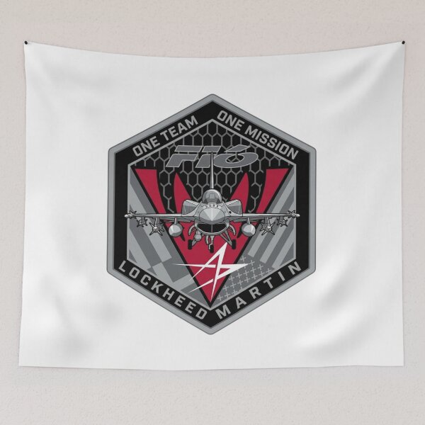 Item preview, Lockheed Martin F-16 "One Team, One Mission" Program Patch designed and sold by CharlieDesings.