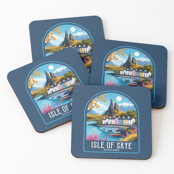 Item preview, Isle of Skye Vintage Travel Illustration designed and sold by HomeLivingCo.