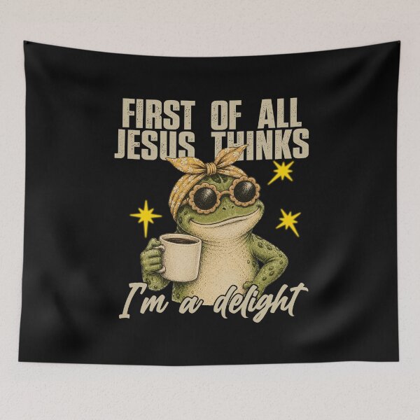 Item preview, First Of All Jesus Thinks I’m A Delight designed and sold by Spyshirt.