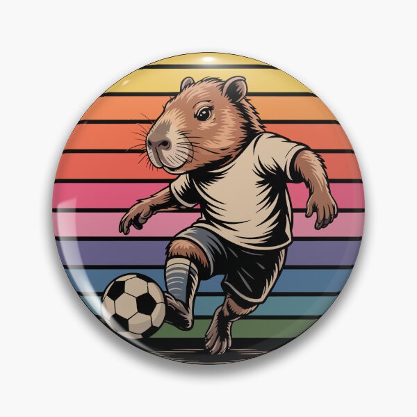 Item preview, Capybara Playing Soccer designed and sold by jkrphoto.