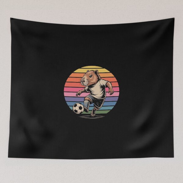 Item preview, Capybara Playing Soccer designed and sold by jkrphoto.