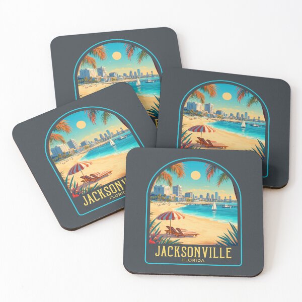 Item preview, Jacksonville Vintage Travel Illustration designed and sold by HomeLivingCo.