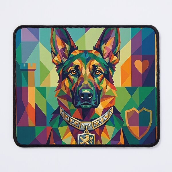 Item preview, German Shepherd coat of arms Pop Art portrait designed and sold by Pfotenfaden.