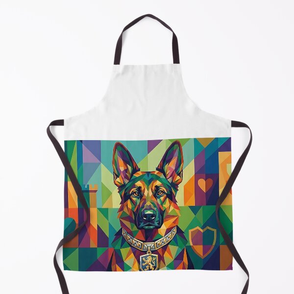 Item preview, German Shepherd coat of arms Pop Art portrait designed and sold by Pfotenfaden.