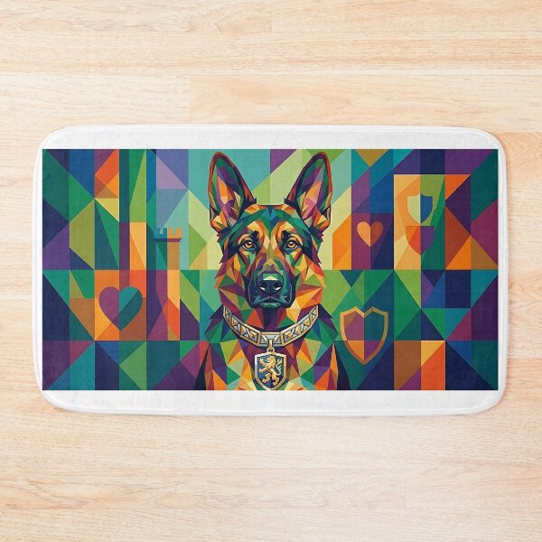 Item preview, German Shepherd coat of arms Pop Art portrait designed and sold by Pfotenfaden.