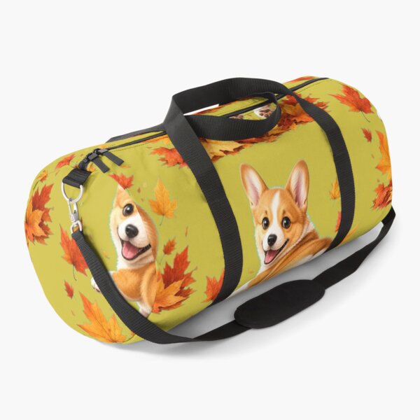 Item preview, Playful Corgi Puppy in Autumn Leaves designed and sold by DarVibe Designs.