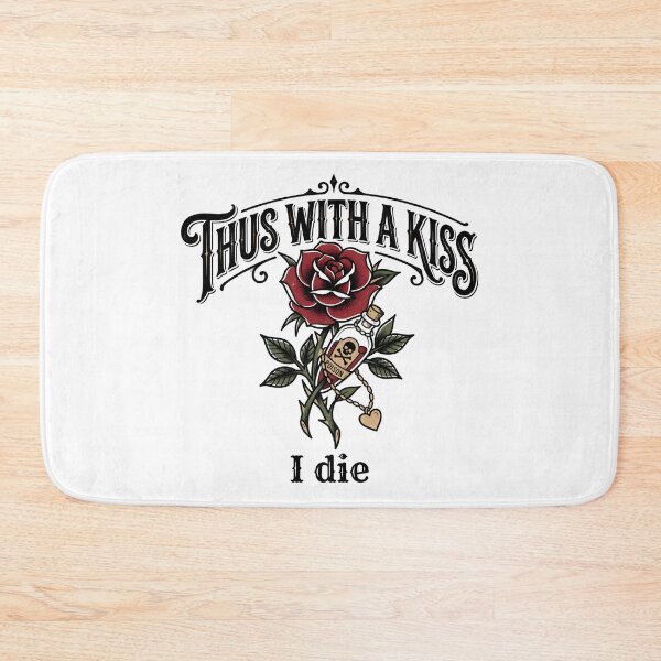 Item preview, Romeo and Juliet Thus With A Kiss I Die Rose Poison Quote designed and sold by Fenay Designs.